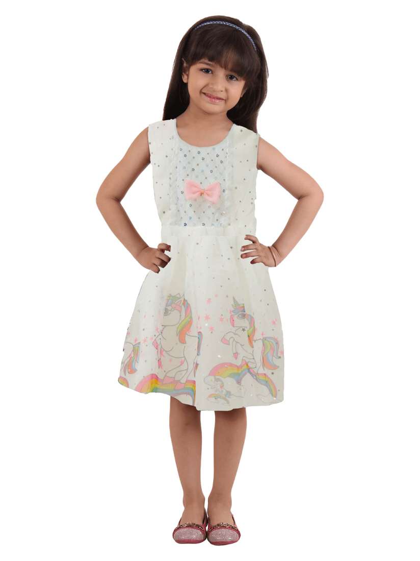 Buy Kids On Board White Floral Dress Dresses for Girls 20035874 Myntra