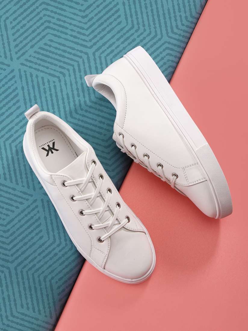 White sneakers for women myntra clearance