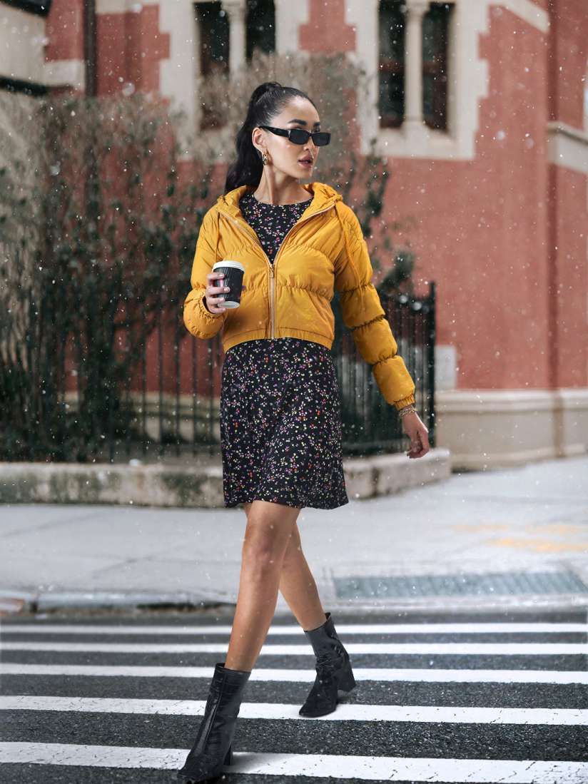 Buy U S Polo Assn Women Yellow Solid Puffer Jacket Jackets for Women 20045328 Myntra