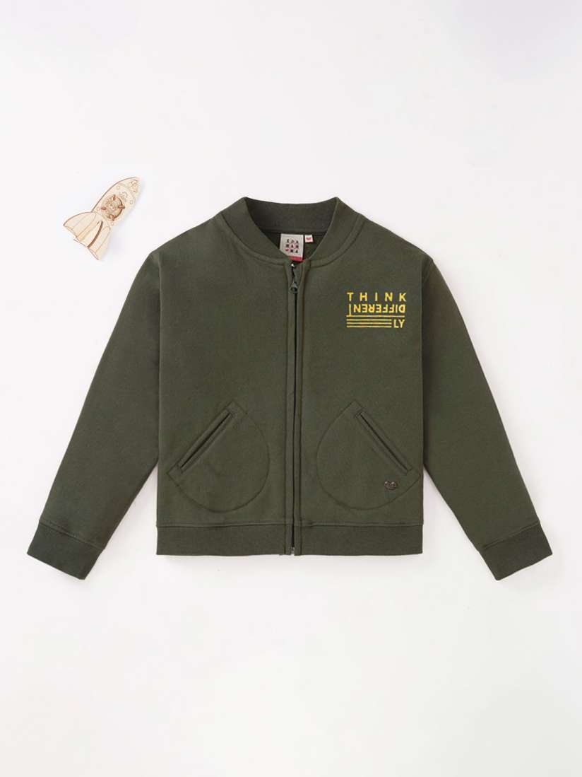 Boys olive green jacket sales