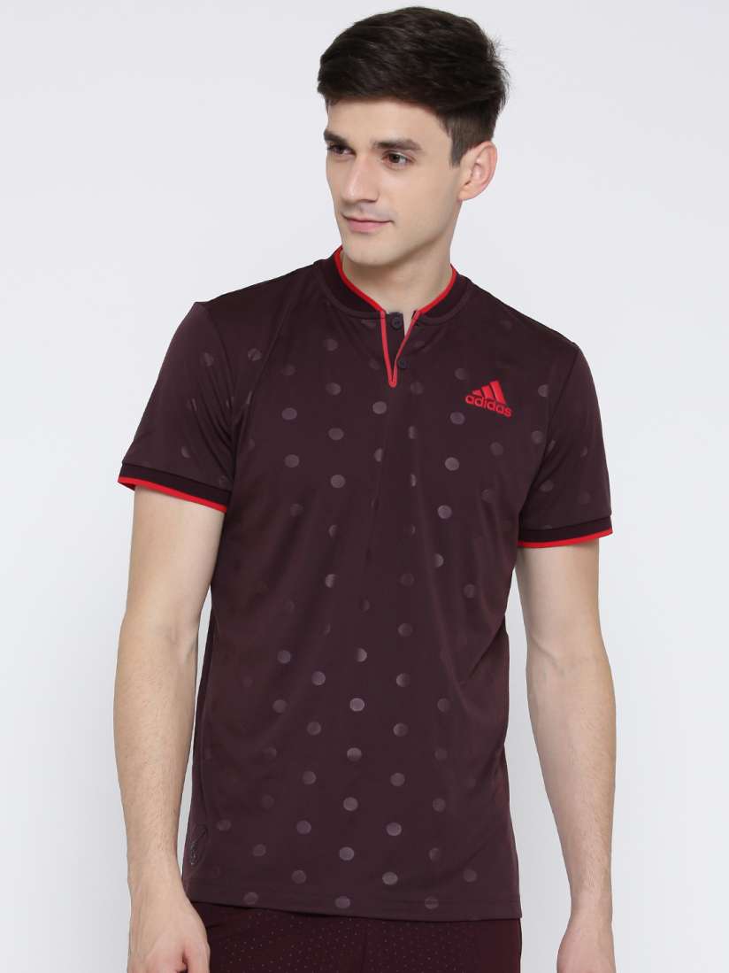 Buy Adidas Men Burgundy London Polka Dot T Shirt Tshirts for Men Myntra