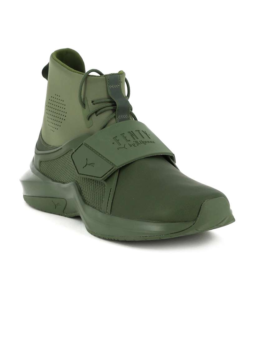 Buy Puma Women Olive Green Solid Leather Trainer Hi By Fenty High Top Sneakers Casual Shoes for Women Myntra