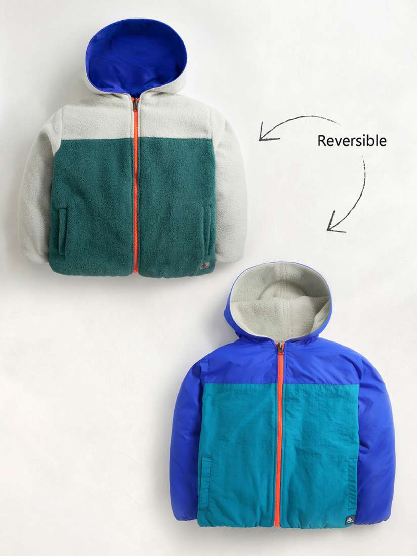 Buy Cherry Crumble Boys Blue Colourblocked Puffer Jacket Jackets for Boys 20050248 Myntra