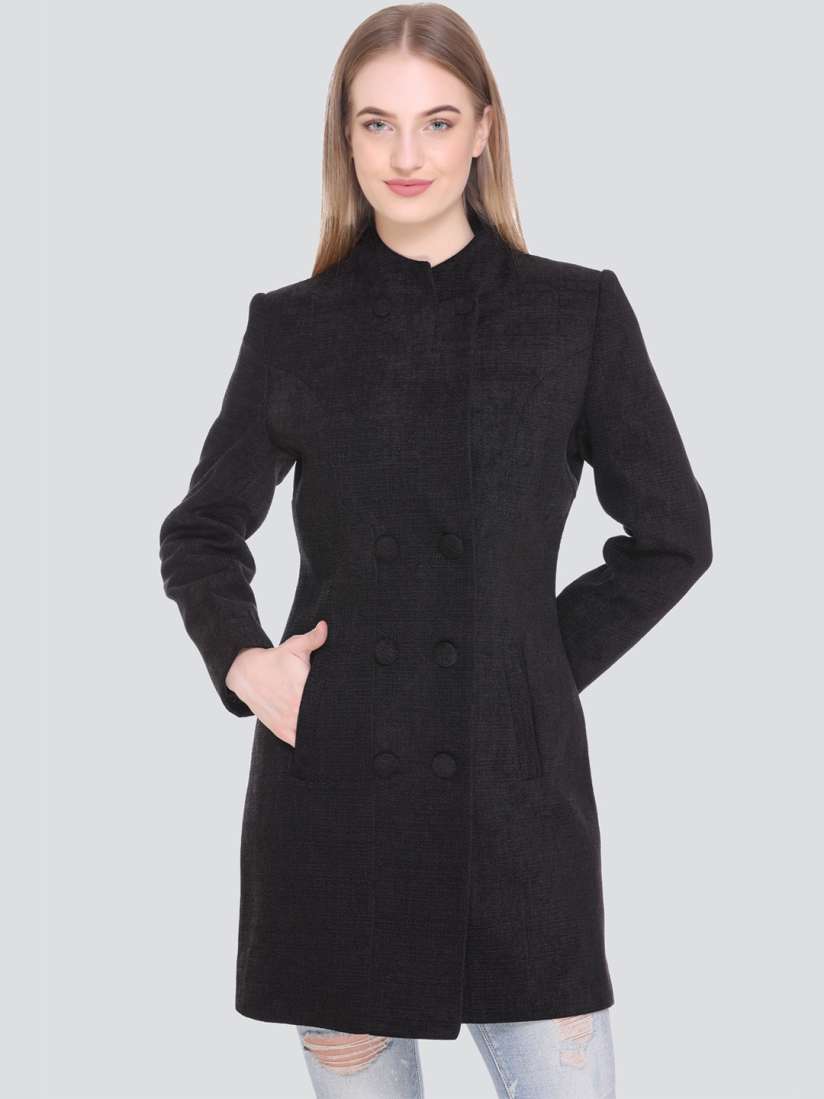 Buy HONNETE Women Black Solid Winter Coat Coats for Women 20053114 Myntra