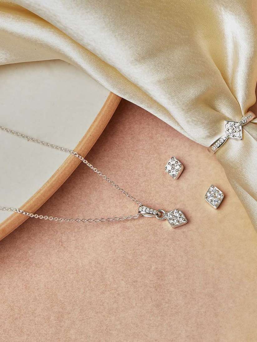Buy Studio Voylla Women 925 Sterling Silver Pendant and Earrings Set Jewellery Set for Women 20056898 Myntra