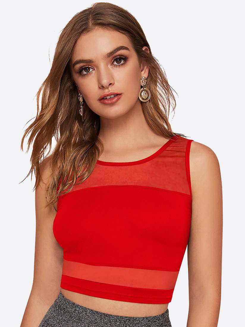Red bralette crop top outlet