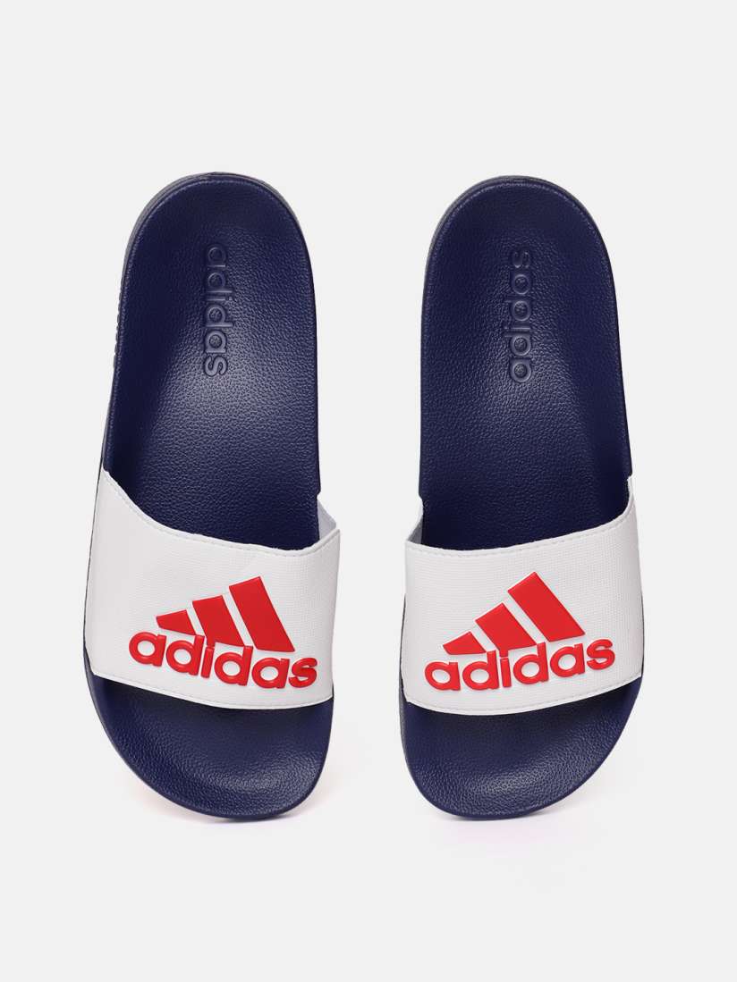 Buy ADIDAS Unisex Navy Blue White Printed Sliders Flip Flops for Unisex 20070570 Myntra