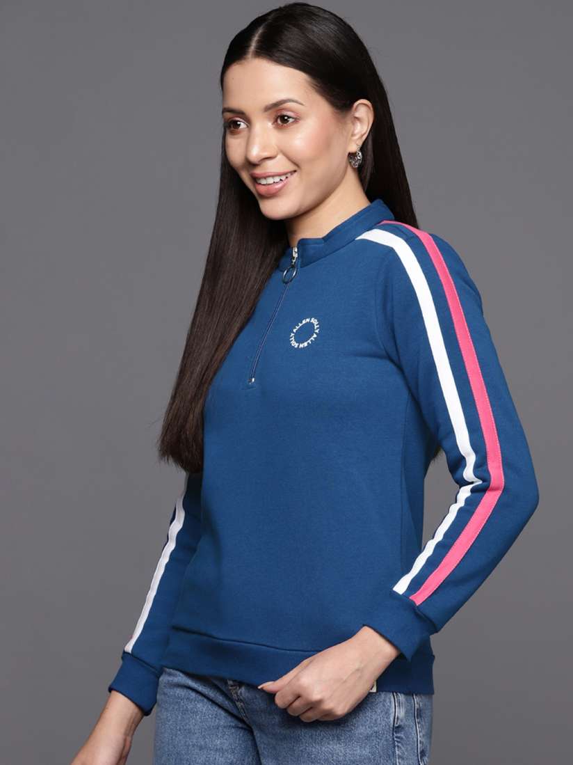 Buy Allen Solly Woman Solid Sweatshirt Sweatshirts for Women 20073020 Myntra