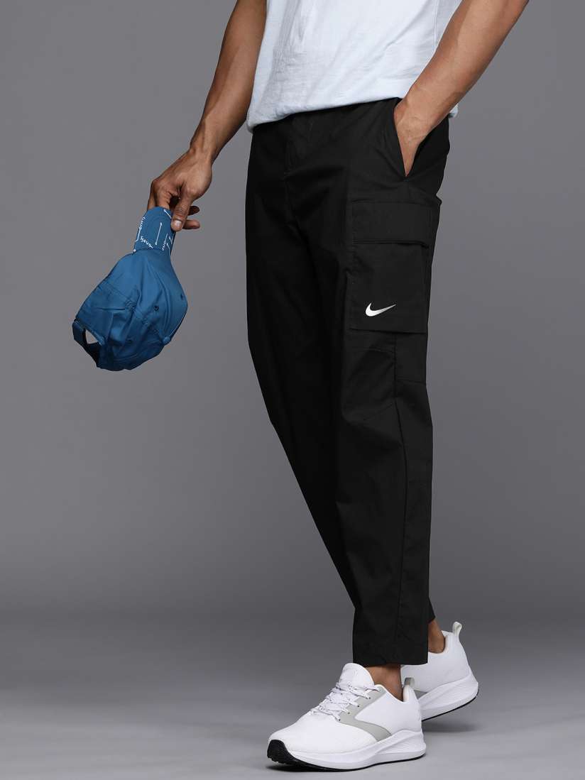 Buy Nike Men Black Solid Sportswear Unlined Woven Utility Track Pants Track Pants for Men 20073194 Myntra