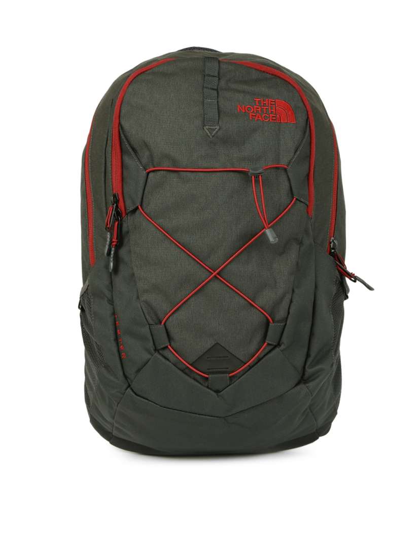 North face backpack grey and red 2025