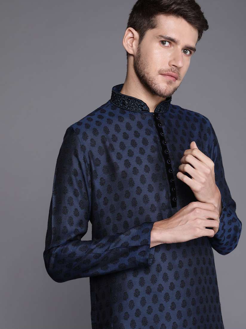 Buy Manyavar Men Ethnic Motifs Kurta with Pyjamas Kurta Sets for Men 20082960 Myntra