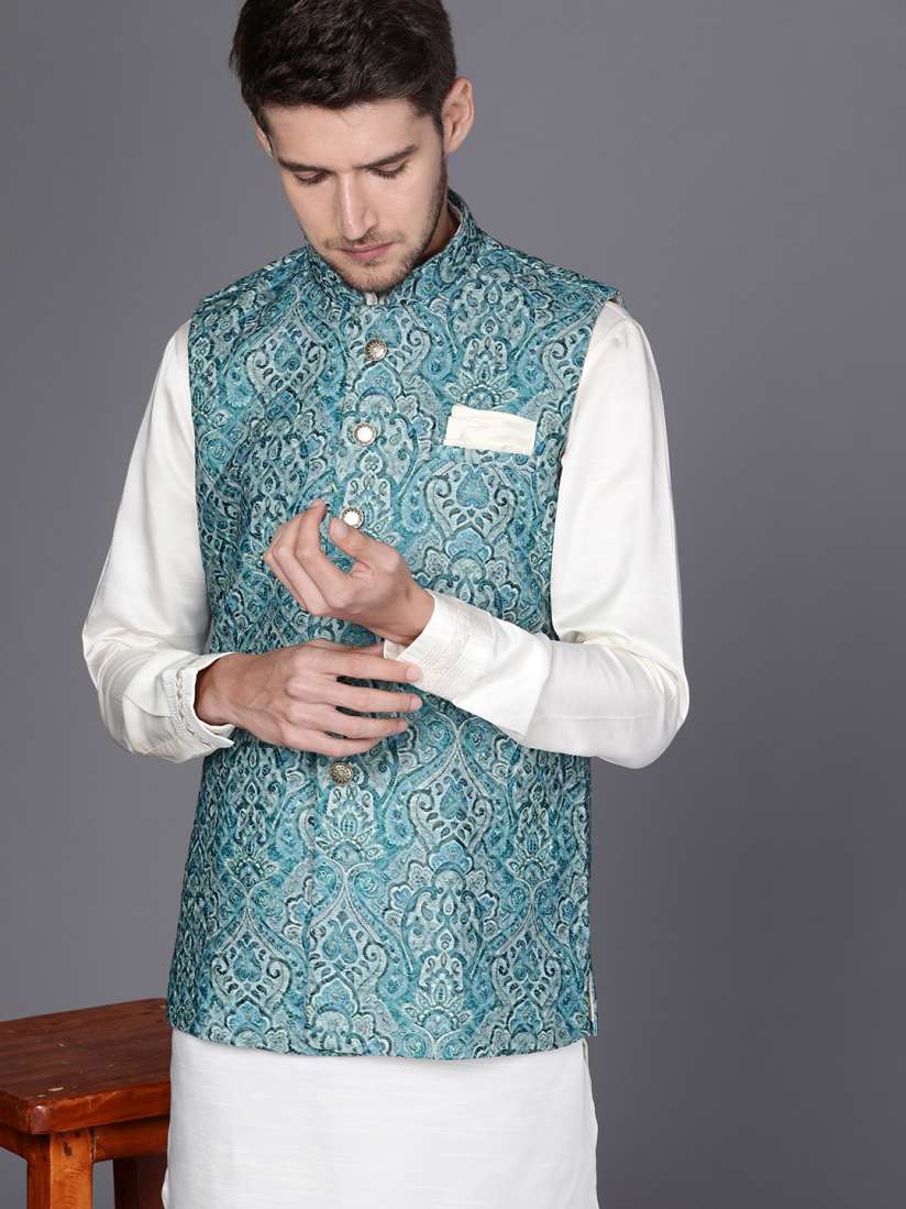 Buy Manyavar Woven Design Nehru Jacket Nehru Jackets for Men 20083036 Myntra