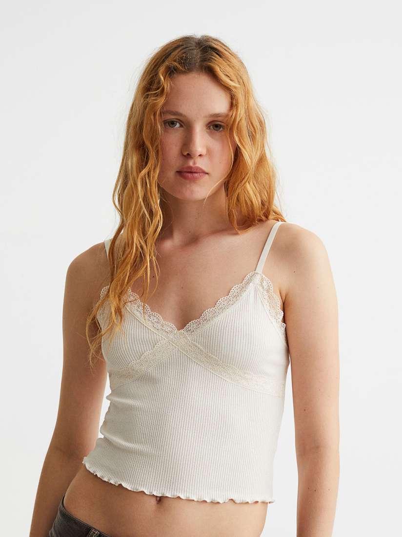 White lace top h&m on sale