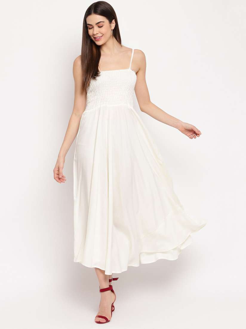 White maxi dress myntra cheap