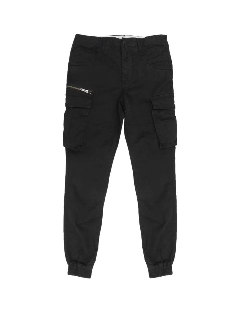 Buy Jack Jones Men Black Anti Fit Solid Cargo Joggers Trousers for Men 2009064 Myntra