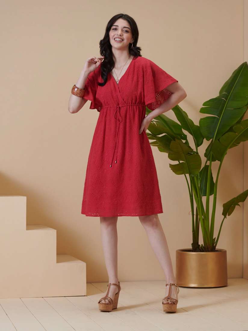 Buy Style Island Women Red A Line Dress Dresses for Women 20095438 Myntra