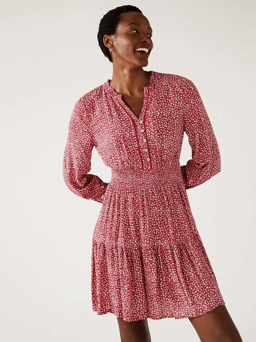 Buy Marks Spencer Red Animal Dress Dresses for Women 20104592