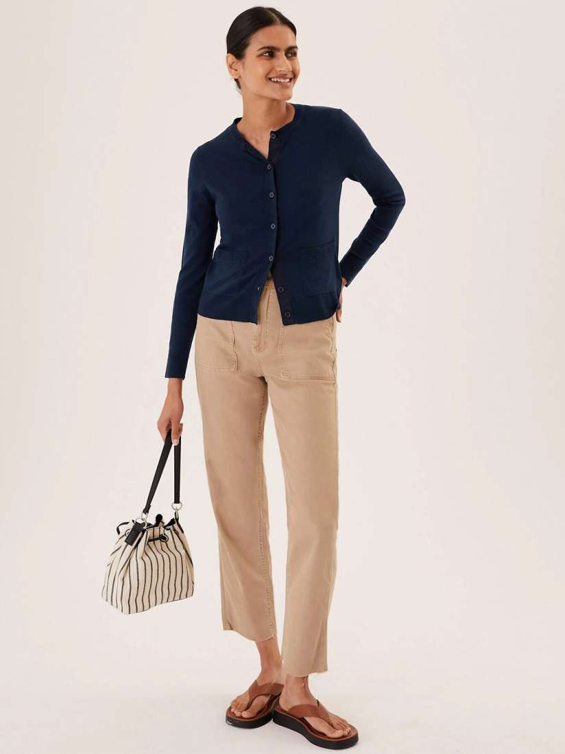 Marks and spencer navy blue cardigan cheap