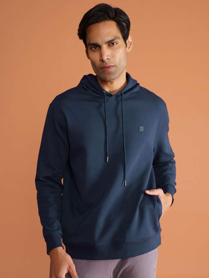 Navy blue hoodie mens sale