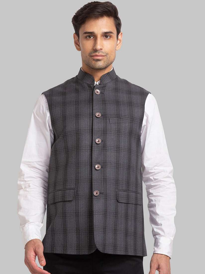 Buy Park Avenue Men Checked Formal Waistcoat Waistcoat for Men 20106970 Myntra
