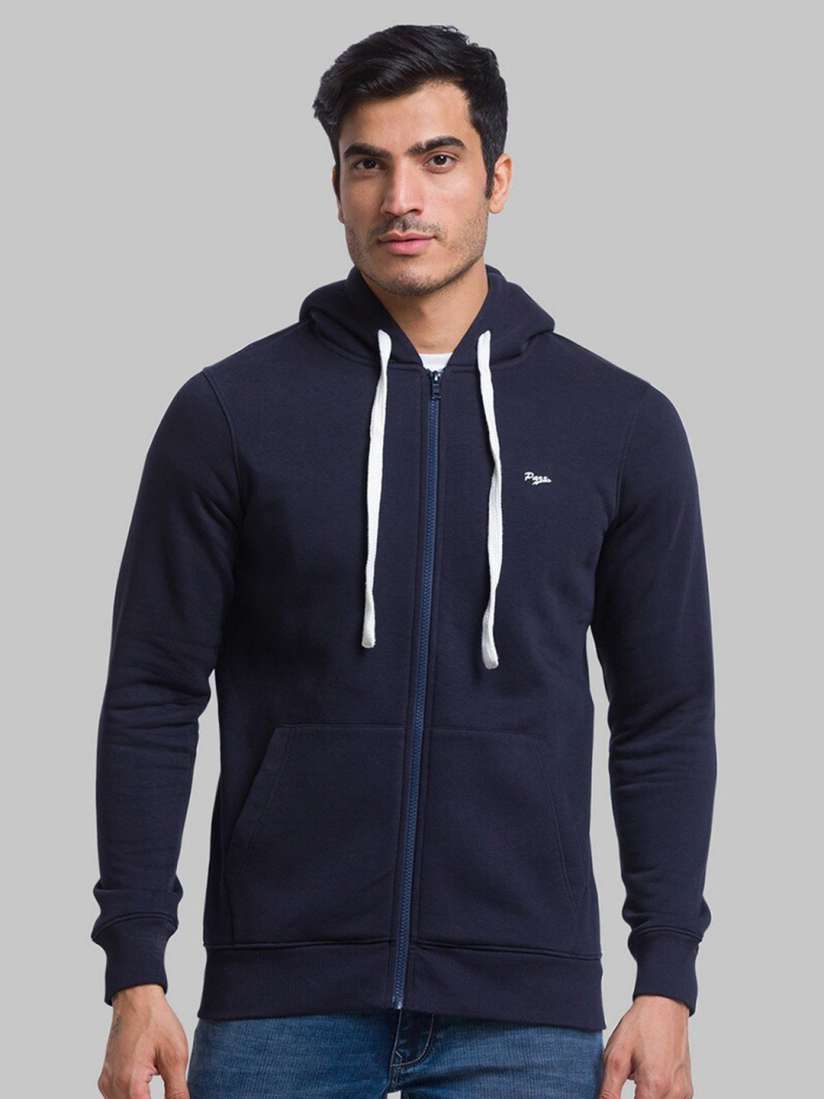 Buy Parx Men Blue Hooded Sweatshirt Sweatshirts for Men 20107016 Myntra