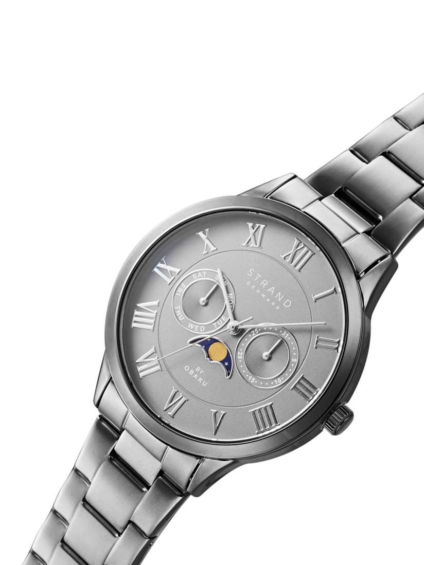 Buy STRAND BY OBAKU Men Grey Brass Dial & Grey Stainless Steel Analogue  Watch S728GMUUSU - Watches for Men 20109886 | Myntra
