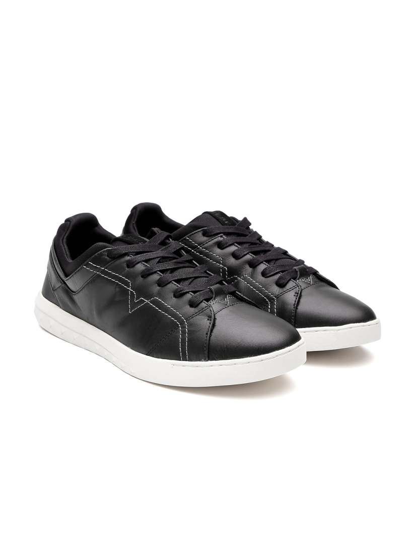Buy DIESEL Men Black Cow Leather Sneakers Casual Shoes for Men Myntra