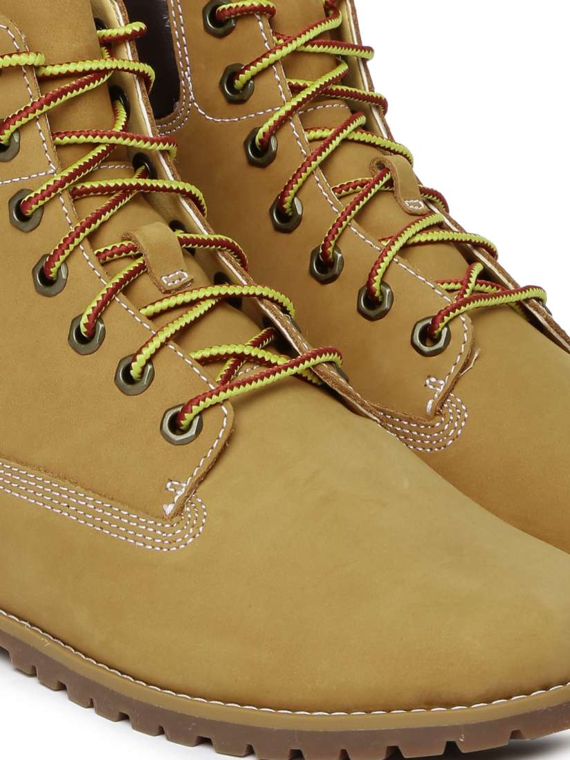 Buy Timberland Women Tan Solid Leather JOSLIN Mid Top Flat Boots Casual Shoes for Women Myntra