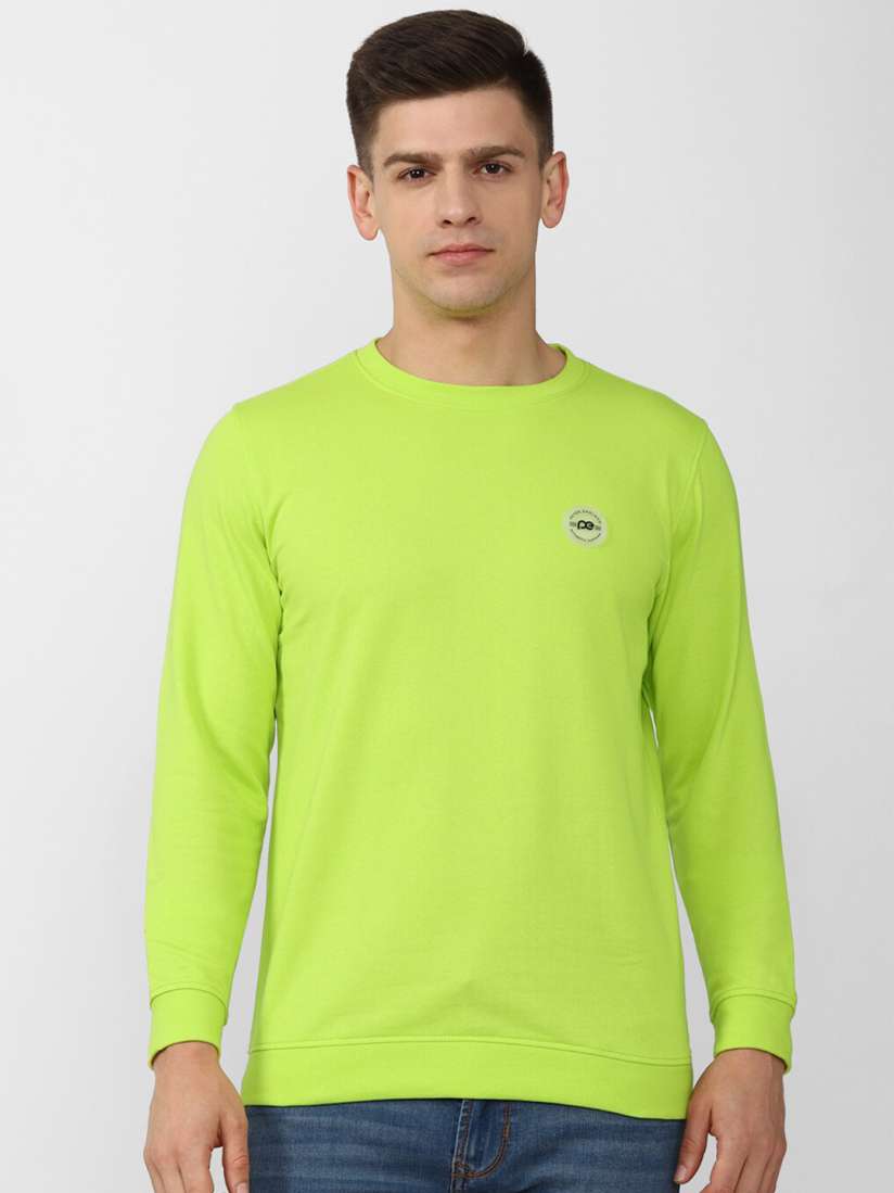 Buy Peter England Casuals Men Lime Green Sweatshirt Sweatshirts for Men 20114410 Myntra