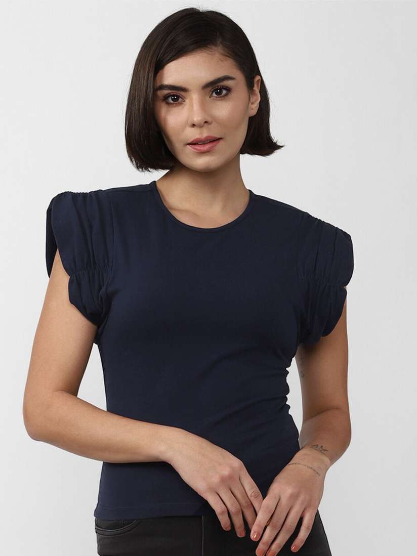 navy blue blouse forever 21