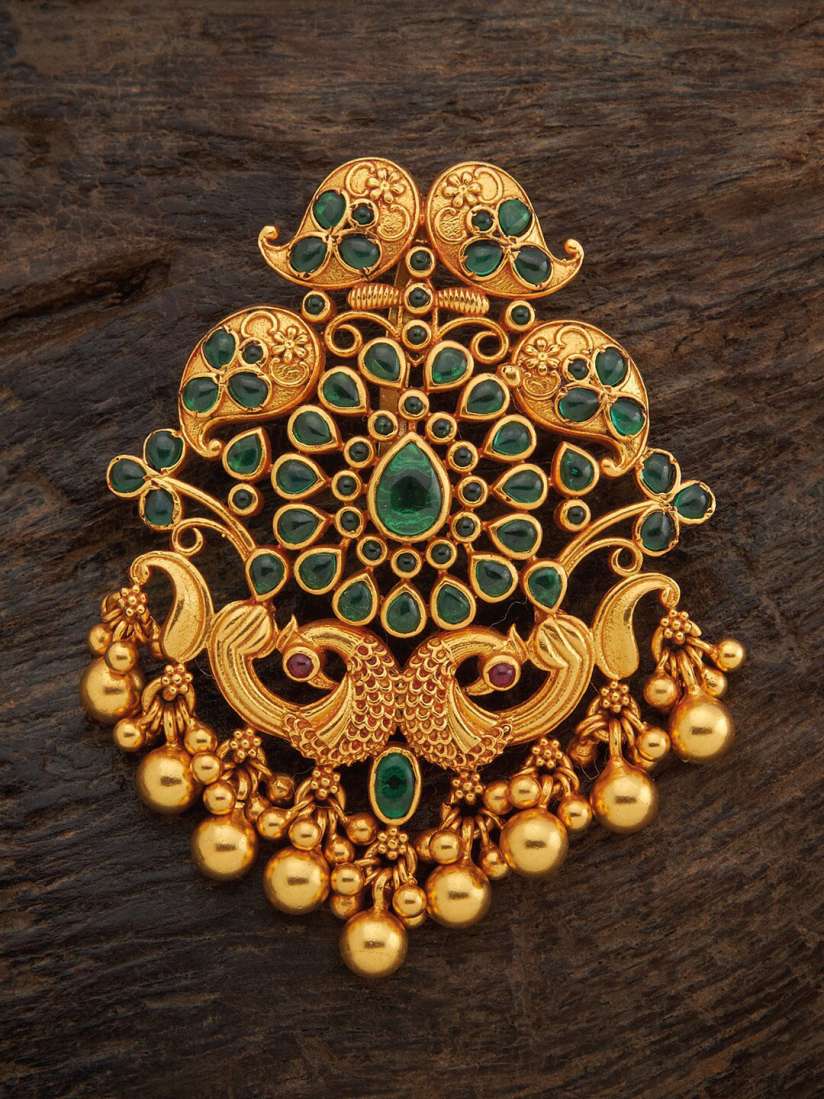 Buy Kushal s Fashion Jewellery 92.5 Silver Gold Toned Red Spinal Stone Studded Beaded Pendant Pendant for Women 20117028 Myntra