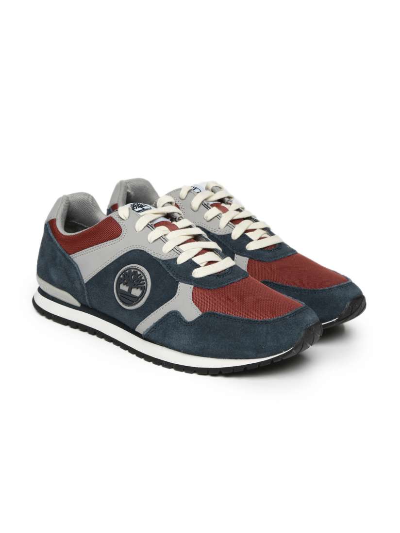 Buy Timberland Men Navy Blue Red Suede Colourblocked Sneakers Casual Shoes for Men Myntra