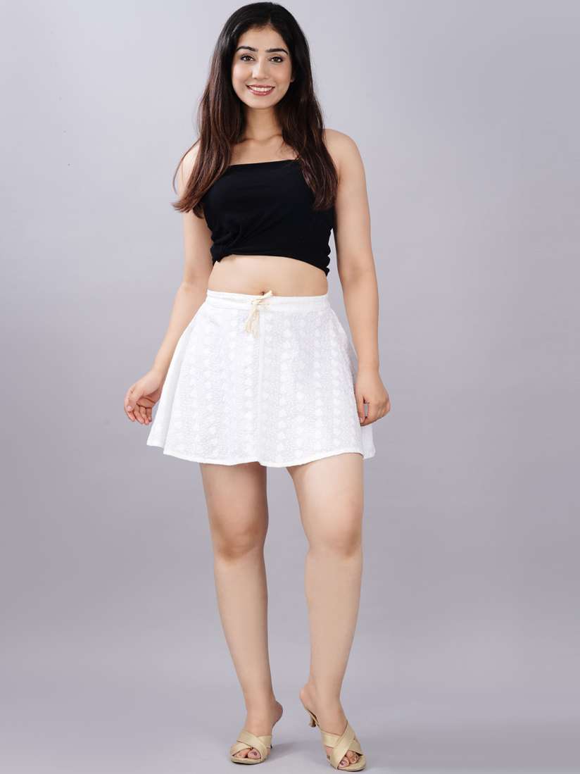 White skirt myntra discount