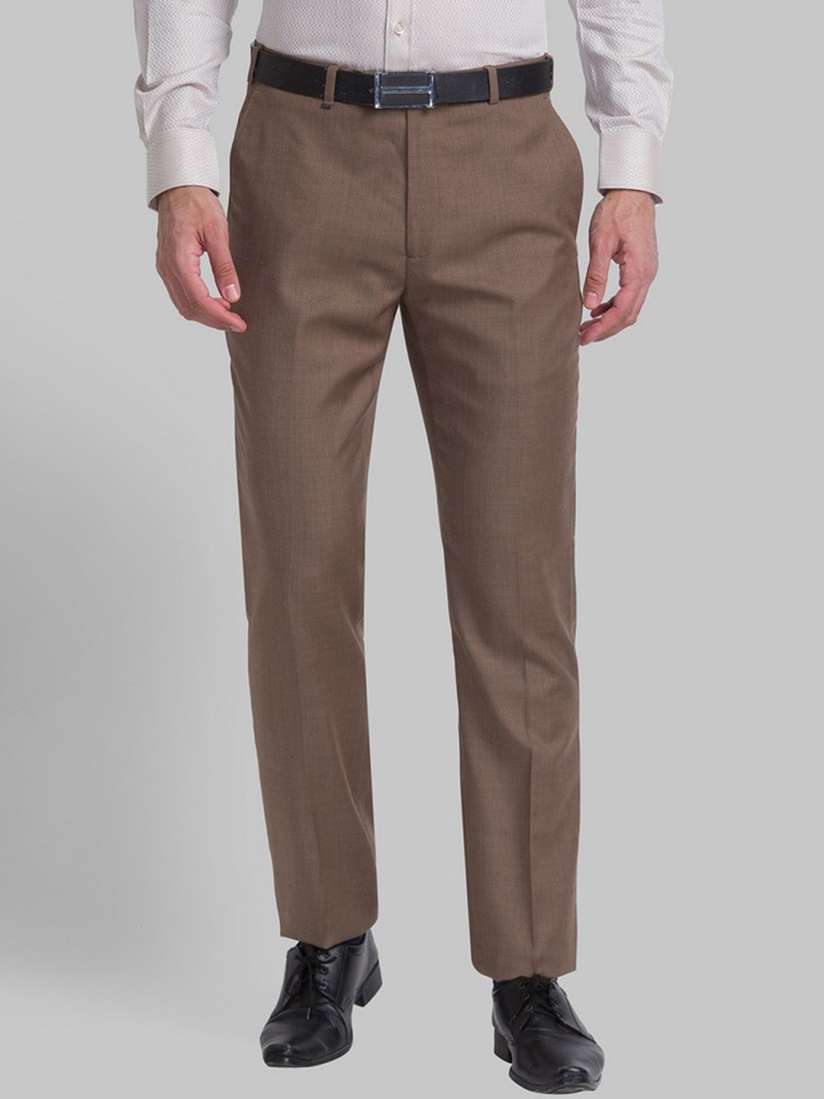 Buy Raymond Men Brown Solid Regular Fit Formal Trouser Trousers for Men 20121996 Myntra