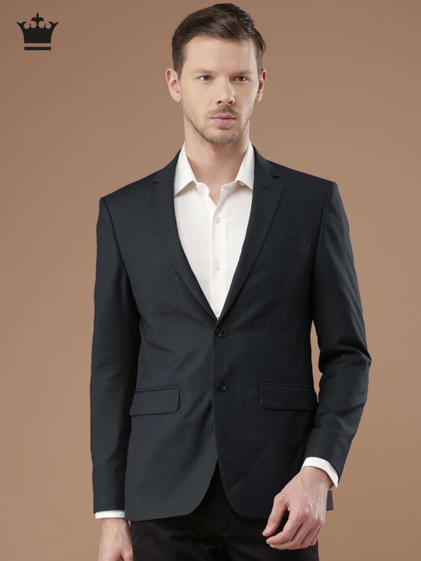 Buy Louis Philippe Charcoal Grey Slim Milano Fit Single Breasted Formal Blazer Blazers for Men 2012245 Myntra