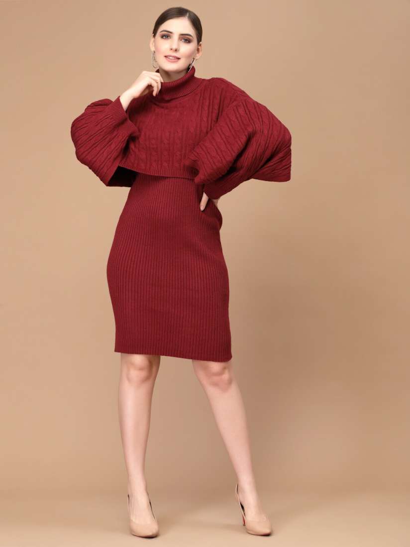 Maroon jumper dress outlet
