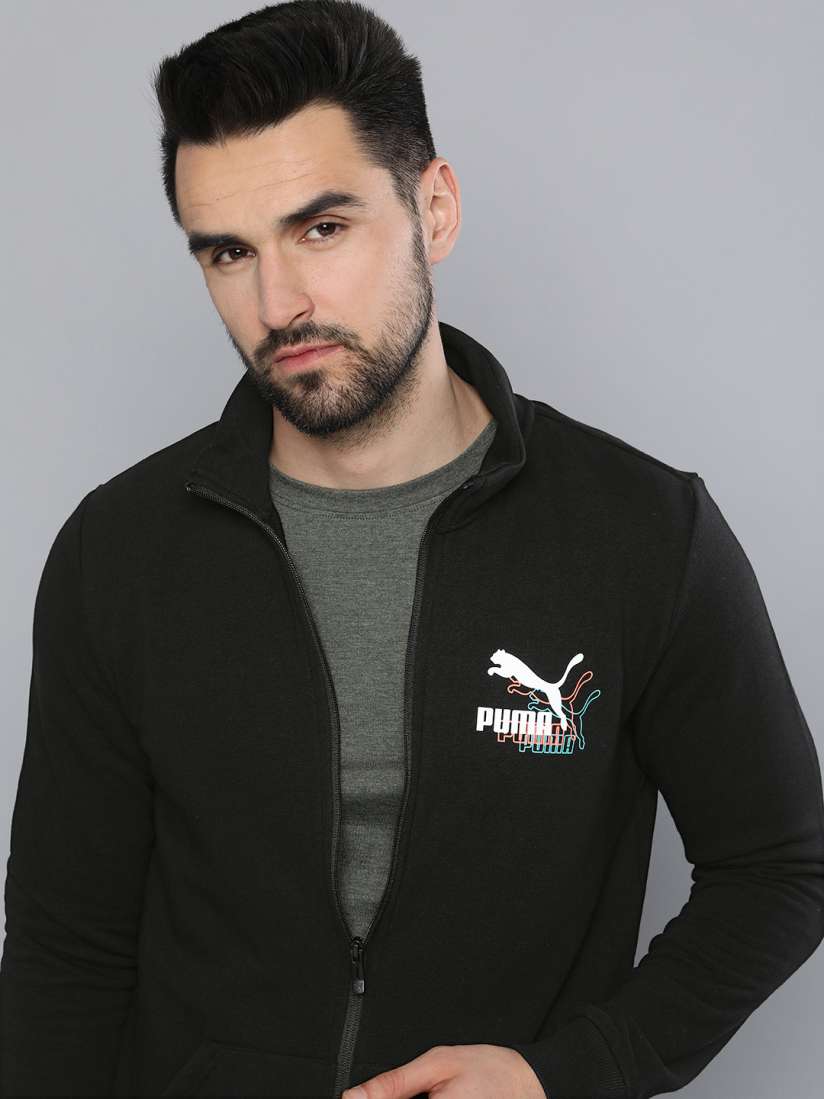 Buy Puma Men Knitted Brand Logo Slim Fit Sporty Jacket Jackets for Men 20126106 Myntra
