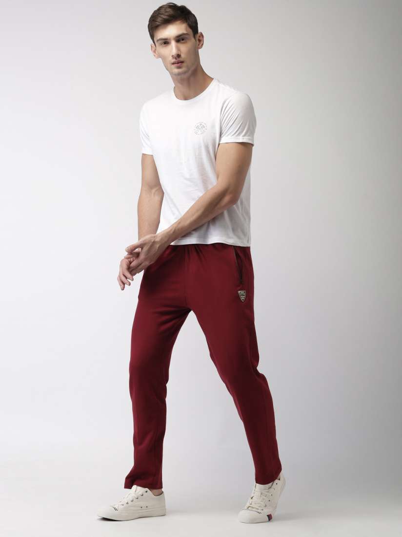 Mens burgundy track pants hotsell