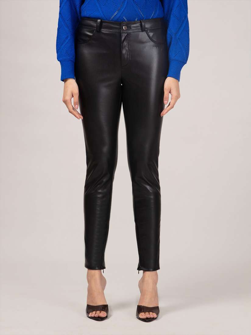 Leather looking jeggings shop