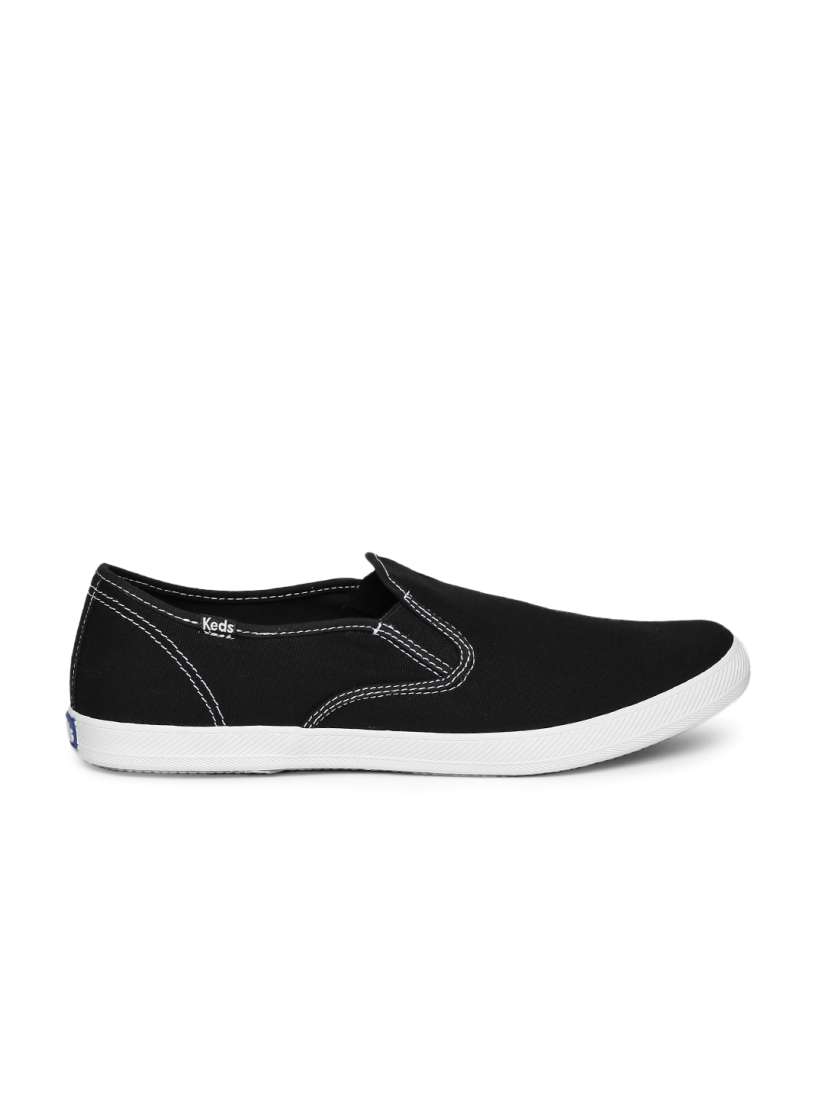 Keds champion slip on black best sale