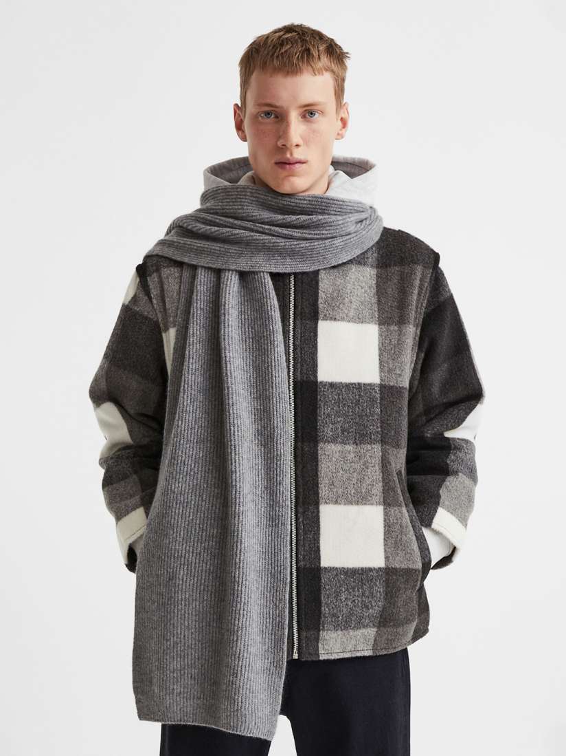 Buy H M Men Ribbed Cashmere Scarf Scarves for Men 20141272 Myntra