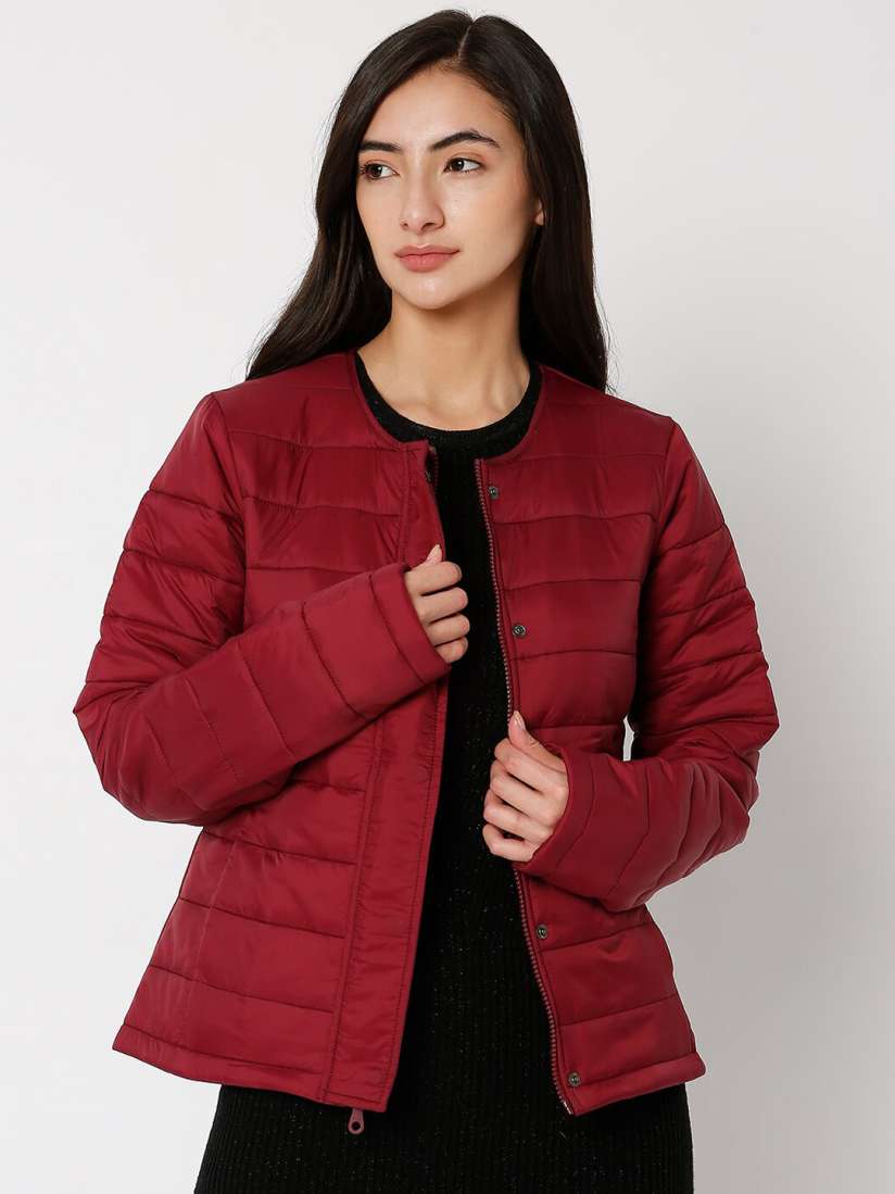Buy Vero Moda Women Maroon Padded Jacket Jackets for Women 20142994 Myntra