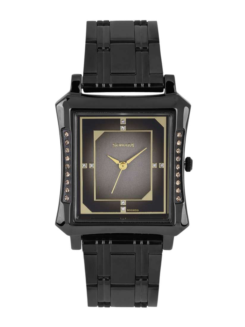 Buy Sonata Sona Sitara Men Black Grey Dial Watch 7106NM01C Watches for Men 2014445 Myntra