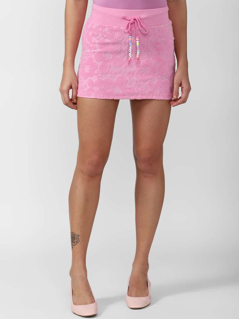 Buy FOREVER 21 Women Pink Barbie Printed Mini Skirts Skirts for Women 20146516 Myntra