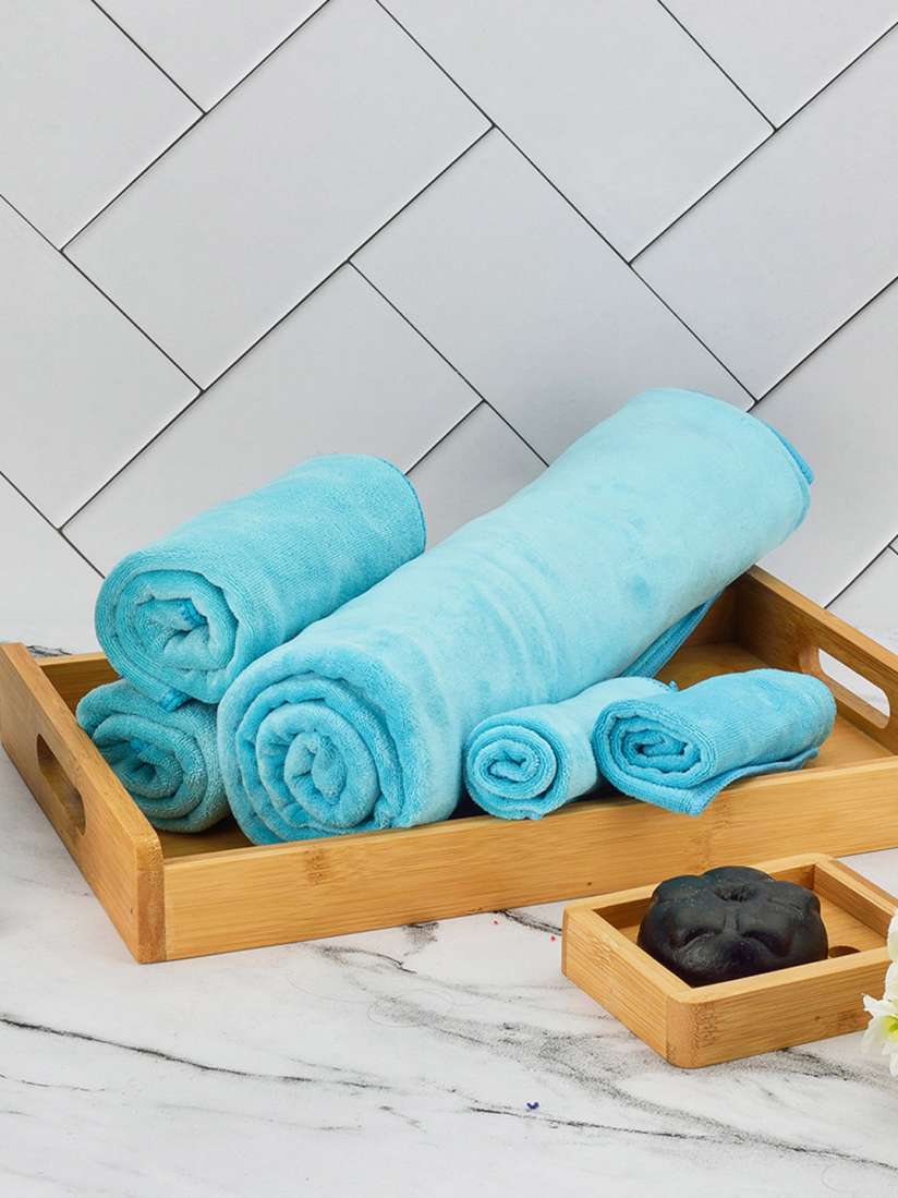 Buy Black gold Solid Microfiber Towel Set Towel Set for Unisex 20148498 Myntra