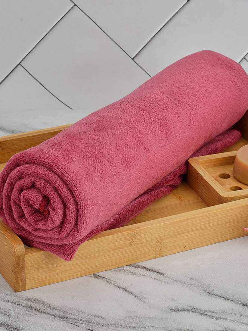 Buy Black gold Pack of 2 Dark Pink Solid Bath Towels Bath Towels for Unisex 20148580 Myntra