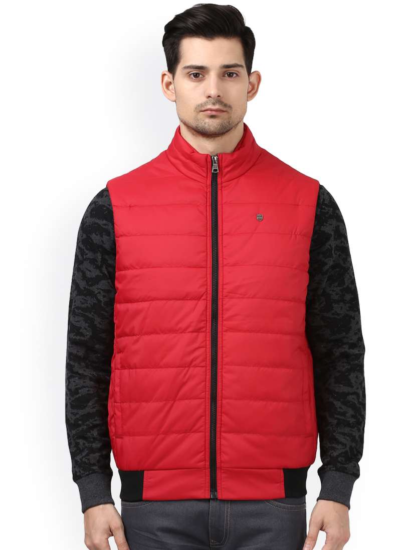Buy Park Avenue Men Red Solid Sleeveless Puffer Jacket Jackets for Men 2015247 Myntra