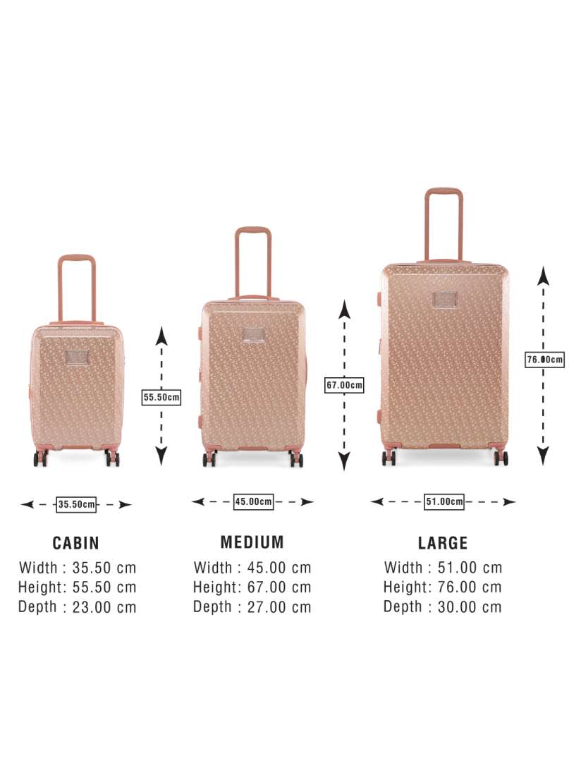 Buy DKNY SIGNATURE HARDSIDE Range Rose Gold Color Hard Case Abs Pc Film Medium Size LUGGAGE Trolley Bag for Unisex 20152518 Myntra