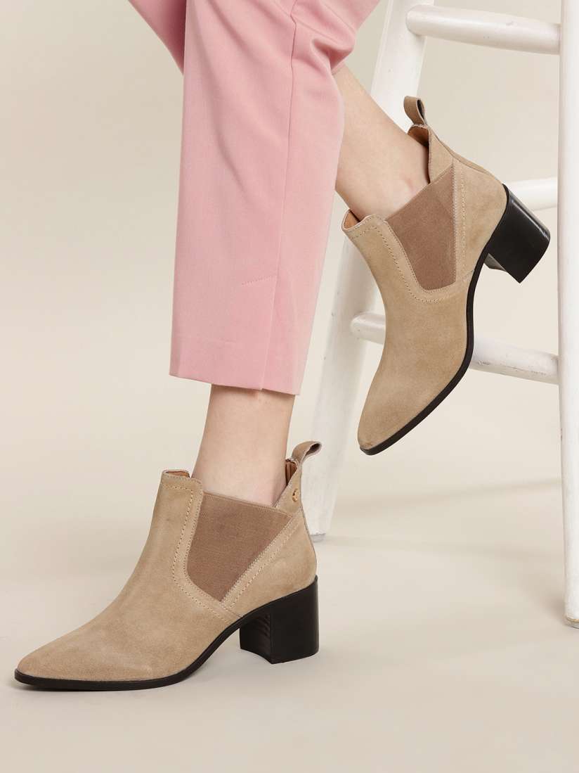 Buy Nautica Women Solid Mid Top Heeled Leather Chelsea Boots Boots for Women 20154366 Myntra
