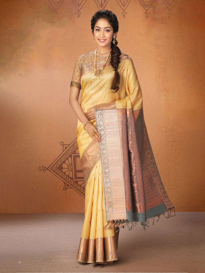 Buy SAMUDRIKA PATTU Beige Gold Toned Ethnic Motifs Zari Pure Silk Kanjeevaram Saree Sarees for Women 20157214 Myntra